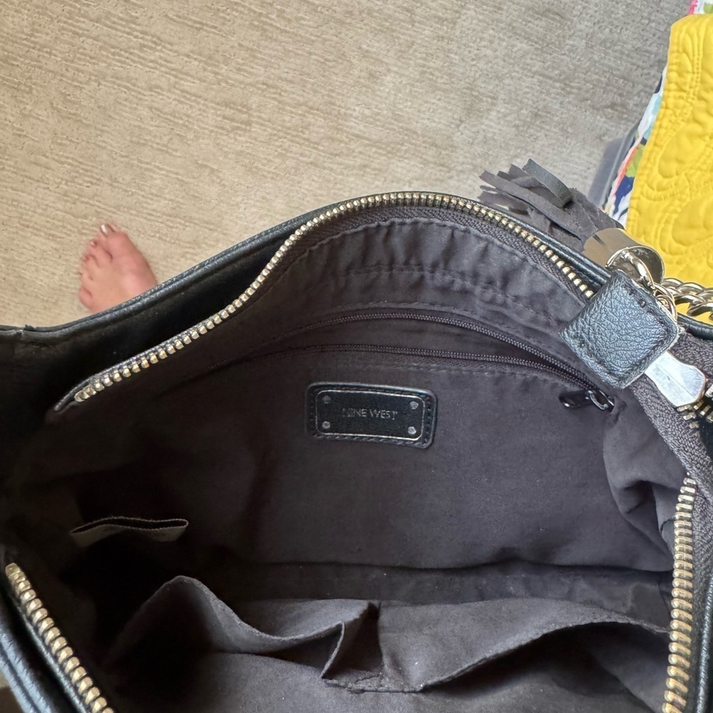 Nine West Black Leather Shoulder Bag - Picture 7 of 7